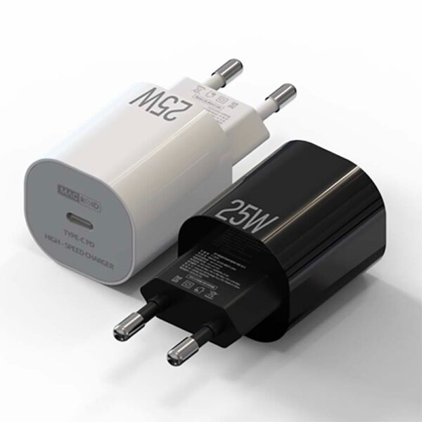 맥로이드 가정용 25W PD 충전기 V-2500 8핀 C타입 케이블