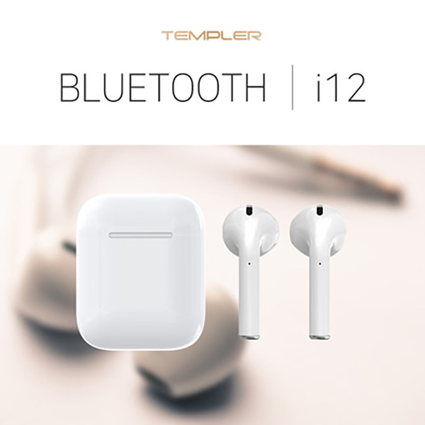 템플러 블루투스 이어셋 i12 화이트