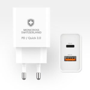 몽크로스 PD3.0 QC3.0 USB 듀얼포트  20W 고속 충전기 MSPD-W20