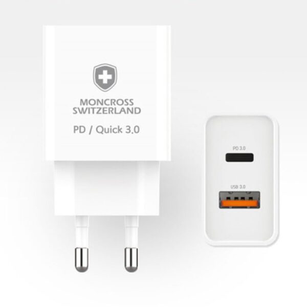 몽크로스 PD3.0 QC3.0 USB 듀얼포트  20W 고속 충전기 MSPD-W20