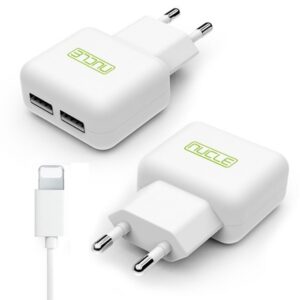뉴클 2.1A 충전기 USB단자 2포트 8핀 케이블 포함