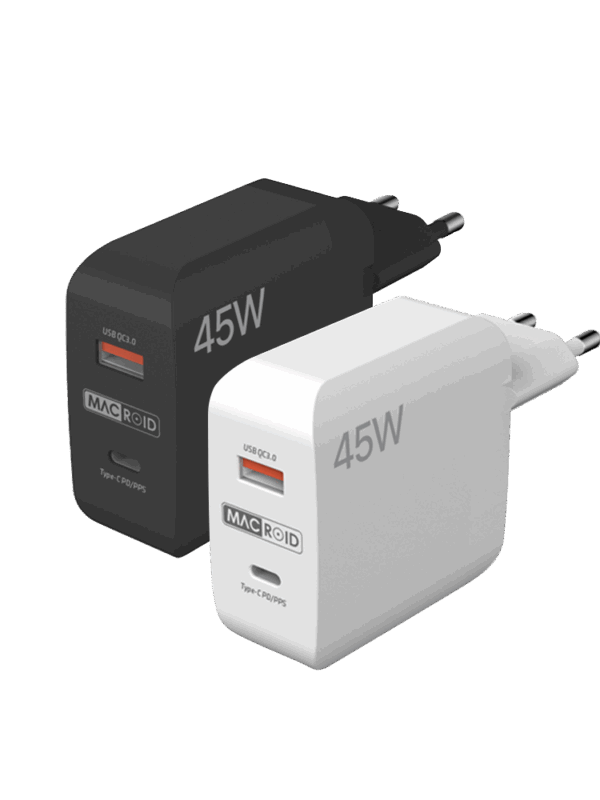 맥로이드 45W PPS 초고속 멀티충전기 V-4500