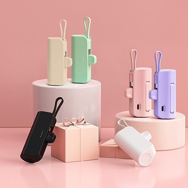 힙스터 도킹형 보조배터리 5000mAh 휴대용 미니배터리