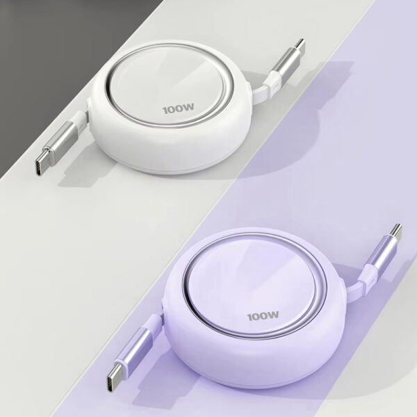 뉴클 데이터 충전 케이블 릴타입 100W CtoC타입 1.0m - 이미지 6
