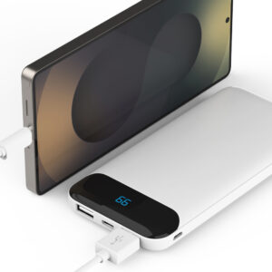 뉴클 슬림엣지 LCD 보조배터리 10000mAh 화이트